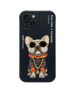 NIMMY case GLASSES COOL DOG for IPHONE 15 black