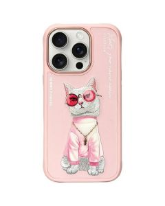 NIMMY case GLASSES COOL CAT for IPHONE 16 Pro pink