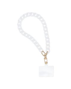 PANAMA Phone lanyard  Phone pendant / cord length 40cm (20cm in the loop) / on wrist - white
