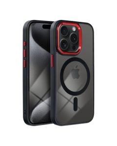 COLOR EDGE MAG COVER case compatible with MagSafe for IPHONE 13 black red