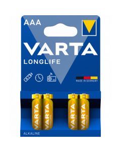 Alkaline Batteries Varta Longlife Power, AAA / LR3, 1.5V, 4-Pack