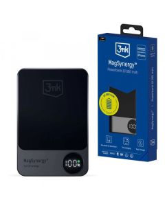 Powerbank 3MK MagSynergy, 10000mAh, 18W, PD + FQI, Black