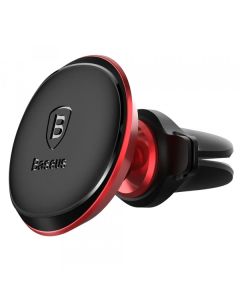 Magnetic Car Holder with Cable Clip Baseus Air Vent, Universal, Red SUGX020009 
