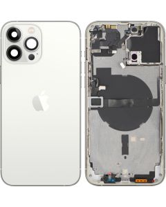 Battery Cover with Middle Frame for Apple iPhone 13 Pro Max, Silver, Pulled (Grade A) 