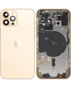Battery Cover with Middle Frame for Apple iPhone 12 Pro, Gold, Pulled (Grade A) 