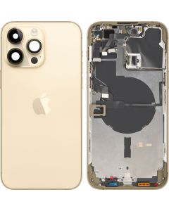 Battery Cover with Middle Frame for Apple iPhone 14 Pro Max, Gold, Pulled (Grade A) 
