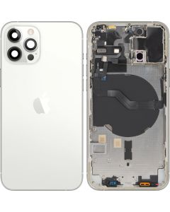Battery Cover with Middle Frame for Apple iPhone 12 Pro, Silver, Pulled (Grade A) 