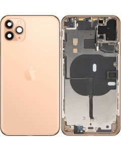 Battery Cover with Middle Frame for Apple iPhone 11 Pro Max, Gold, Pulled (Grade A) 