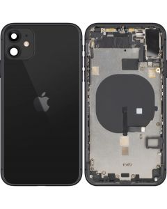 Battery Cover with Middle Frame for Apple iPhone 11, Black, Pulled (Grade A) 