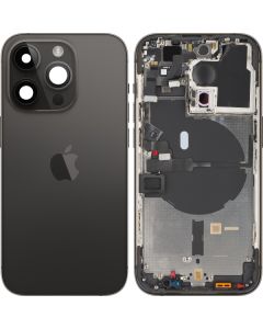 Battery Cover with Middle Frame for Apple iPhone 14 Pro, Space Black, Pulled (Grade A) 