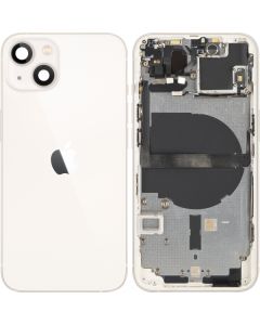 Battery Cover with Middle Frame for Apple iPhone 13 mini, Starlight, Pulled (Grade A) 