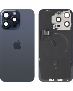 Battery Cover for Apple iPhone 15 Pro Max, Blue Titanium, Pulled (Grade A) 