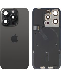 Battery Cover for Apple iPhone 15 Pro, Black Titanium, Pulled (Grade A) 