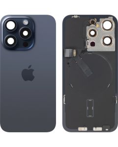 Battery Cover for Apple iPhone 15 Pro, Blue Titanium, Pulled (Grade A) 