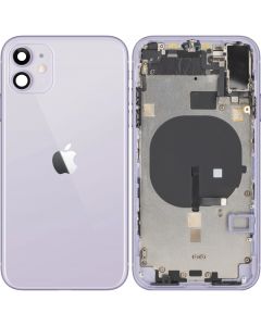 Battery Cover with Middle Frame for Apple iPhone 11, Purple, Pulled (Grade A) 