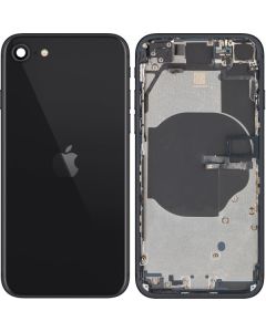Battery Cover with Middle Frame for Apple iPhone SE (2022), Midnight, Pulled (Grade A) 