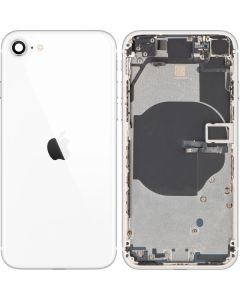 Battery Cover with Middle Frame for Apple iPhone SE (2022), Starlight, Pulled (Grade A) 