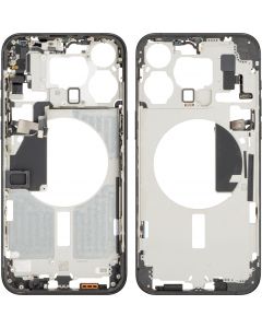 Middle Frame for Apple iPhone 15 Pro Max, Black Titanium, Pulled (Grade A) 