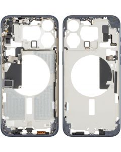 Middle Frame for Apple iPhone 15 Pro Max, Blue Titanium, Pulled (Grade A) 