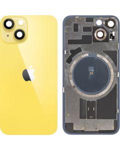 Battery Cover for Apple iPhone 14, Yellow, Pulled (Grade A) 