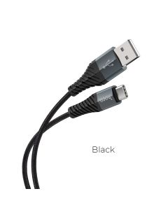 HOCO cable USB COOL charging data cable for Type C X38 1 metr black