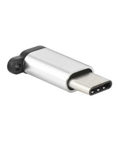 Adapter charger Micro USB / MicroUSB TYPE C keychain silver