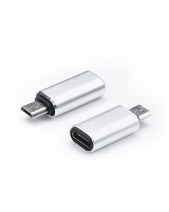 Adapter charger Typ C - Micro USB silver
