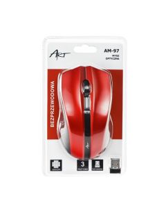 Art Optical wireless mouse USB AM-97 red