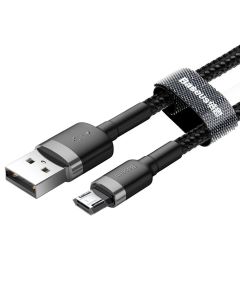 BASEUS cable USB Cafule to Micro 2 4A CAMKLF-AG1 1m Gray-Black