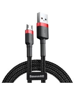 BASEUS cable USB A to Micro USB 2 4A Cafule CAMKLF-B91 1 m black red