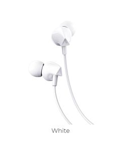 HOCO wire earphones Jack 3 5 mm with microphone M60 white