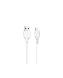 HOCO cable USB Flash charging data cable for Type C X20 1 metr white