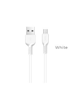 HOCO cable USB - Micro X13 Easy charged charging cable white 1 meter