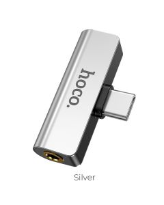 HOCO audio converter LS26 Type C - Jack 3 5mm + Typ C silver