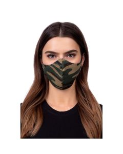 Profiled face mask - green camo