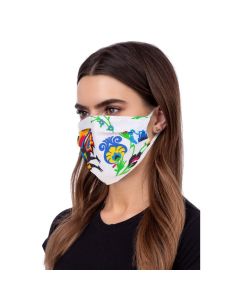 Face mask folklore white