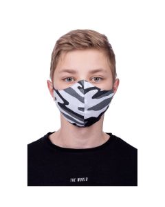Profiled face mask for kids 8-12 - white