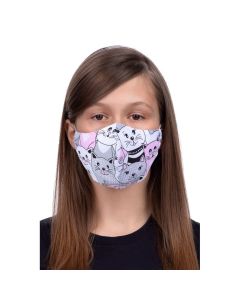 Profiled face mask for kids 8-12 - cat