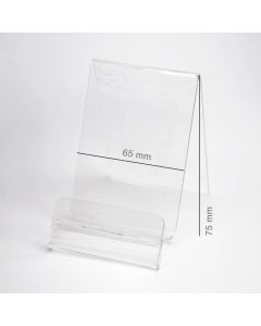 Plexi Vertical Holder with Place for Price (Smartphone - 65 mm)