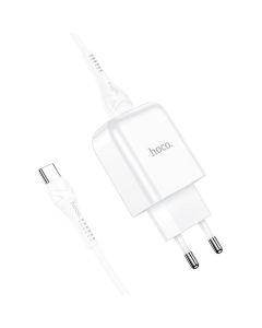 HOCO travel charger USB + cable Type C 2A N2 Vigour white
