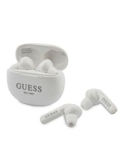 Bluetooth Earphones Stereo TWS GUESS  V5.0 4H MUSIC TIME with docking station white ( GUTWS1CWH )
