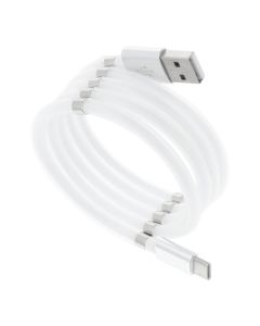 Cable USB - Typ C magnetic 2 4A C686 white 1 meter