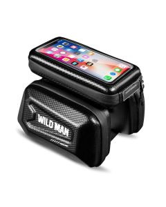 Bicycle holder / front beam bag with touch screen with zipper WILDMAN E6S 1 2L 4 - 7