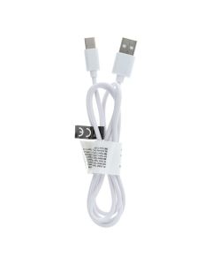 Cable USB - Type C 2.0 C366 white 1 meter (connector long : 8mm)