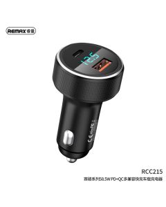 REMAX car charger Typ C Power Delivery 36W + USB QC 5A RCC215 black