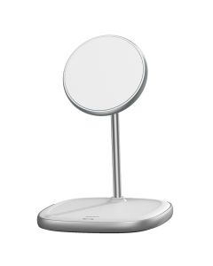 BASEUS wireless charger desktopm bracket Swan Magnetic 15W for MagSafe Iphone white WXSW-02