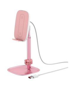 BASEUS telescopic desk holder for phone with wireless charging SUWY-D0R  rose gold