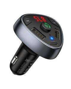 HOCO car charger PD18W + USB 2 1A with transmiter FM Bluetooth + TF card E51 black