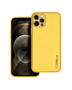 Forcell LEATHER Case for IPHONE 12 PRO yellow