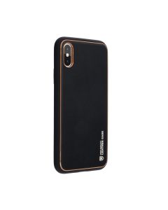 Forcell LEATHER Case for IPHONE X black